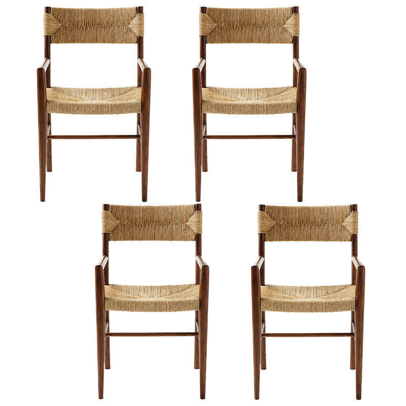 Contemporary Low Back Armless Bar Stool with Ash Solid Wood Base