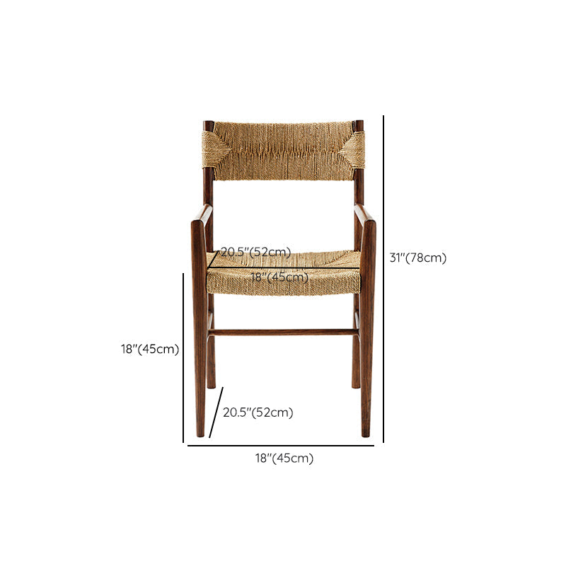 Eigentijdse lage rugarmloze barkruk met as vaste houtbasis