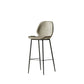 Modern Style Backrest Metal Counter Stool with Leather Cushion Light Gray 1 Piece Clearhalo 'Bar Furniture' 'Bar Stools' 'bar_stools' 'furn' 'furn_bar_stools' 'Furniture' 'Kitchen & Dining Furniture' 7826530