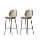 Modern Style Backrest Metal Counter Stool with Leather Cushion Light Gray 2 Piece Set Clearhalo 'Bar Furniture' 'Bar Stools' 'bar_stools' 'furn' 'furn_bar_stools' 'Furniture' 'Kitchen & Dining Furniture' 7826532