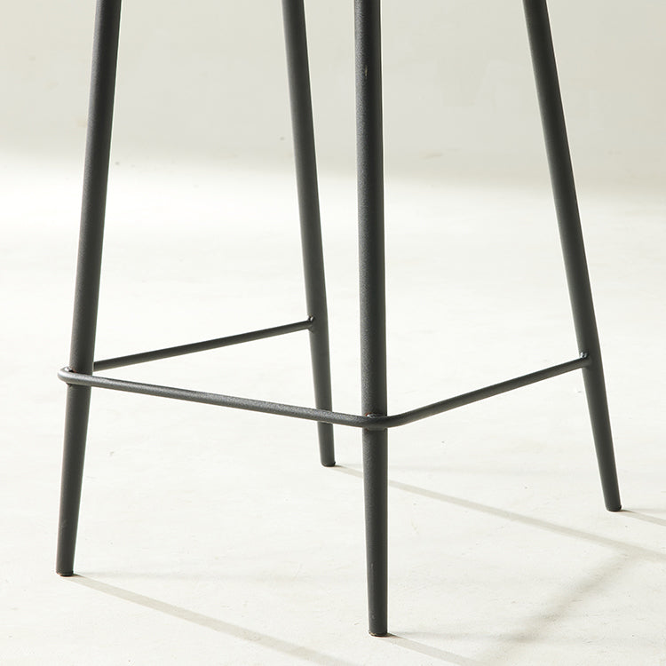 Modern Style Backrest Metal Counter Stool with Leather Cushion Clearhalo 'Bar Furniture' 'Bar Stools' 'bar_stools' 'furn' 'furn_bar_stools' 'Furniture' 'Kitchen & Dining Furniture' 7826535