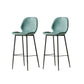Modern Style Backrest Metal Counter Stool with Leather Cushion Blue 2 Piece Set Clearhalo 'Bar Furniture' 'Bar Stools' 'bar_stools' 'furn' 'furn_bar_stools' 'Furniture' 'Kitchen & Dining Furniture' 7826546