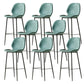 Modern Style Backrest Metal Counter Stool with Leather Cushion Blue 8 Piece Set Clearhalo 'Bar Furniture' 'Bar Stools' 'bar_stools' 'furn' 'furn_bar_stools' 'Furniture' 'Kitchen & Dining Furniture' 7826549