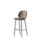 Modern Style Backrest Metal Counter Stool with Leather Cushion Dark Brown 1 Piece Clearhalo 'Bar Furniture' 'Bar Stools' 'bar_stools' 'furn' 'furn_bar_stools' 'Furniture' 'Kitchen & Dining Furniture' 7826555