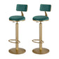 2/3 Pieces Oval Glam Bar Stool and Table Set for Dining Room