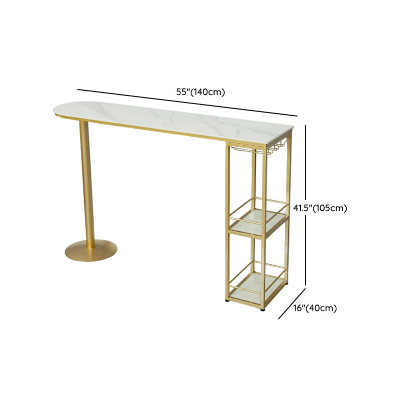2/3 Pieces Oval Glam Bar Stool and Table Set for Dining Room