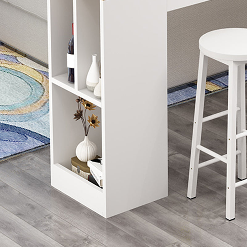 39.4-inch Double Pedestal Rectangle Table for Kitchen Dining Room Clearhalo 'Bar Furniture' 'Bar Tables' 'bar_tables' 'furn' 'furn_bar_tables' 'Furniture' 'Kitchen & Dining Furniture' 7826918