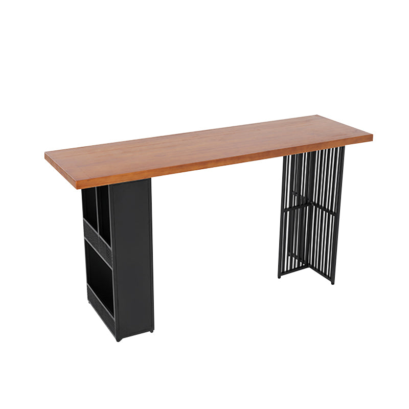 Pine en bois massif double table de piédestal pour salle à manger de cuisine