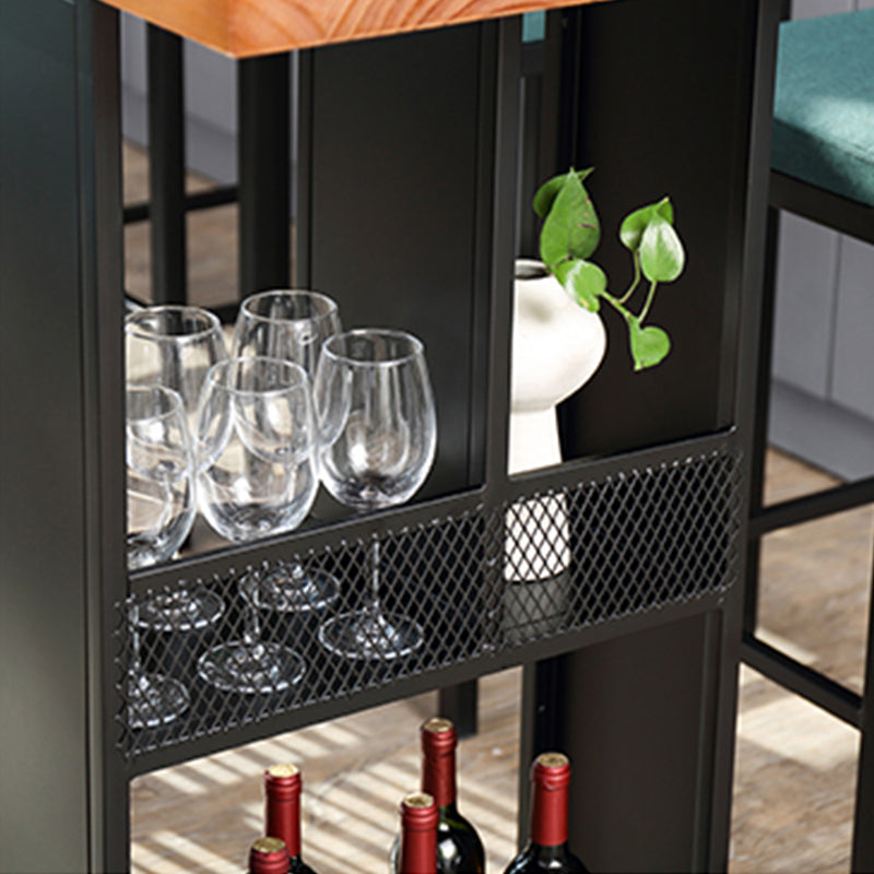 Pine en bois massif double table de piédestal pour salle à manger de cuisine