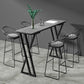 Matte Finish Stone Top Pub Table with Metal Base for Dining Room Clearhalo 'Bar Furniture' 'Bar Tables' 'bar_tables' 'furn' 'furn_bar_tables' 'Furniture' 'Kitchen & Dining Furniture' 7826967