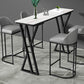 Matte Finish Stone Top Pub Table with Metal Base for Dining Room Clearhalo 'Bar Furniture' 'Bar Tables' 'bar_tables' 'furn' 'furn_bar_tables' 'Furniture' 'Kitchen & Dining Furniture' 7826968
