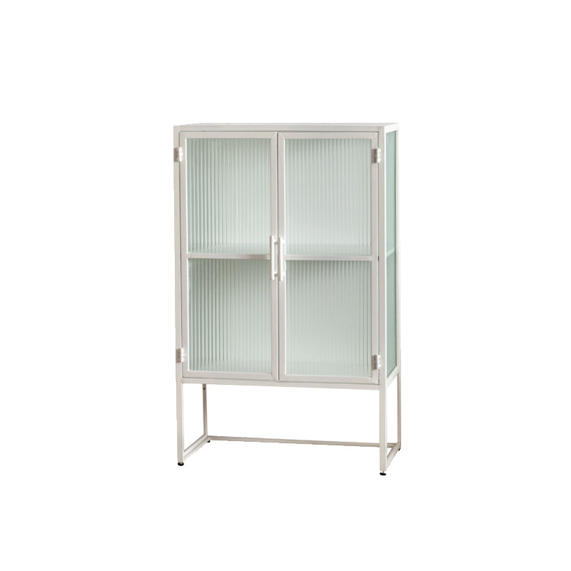 Puerto de vidrio de mesa de buffet de metal de estilo moderno para sala de estar