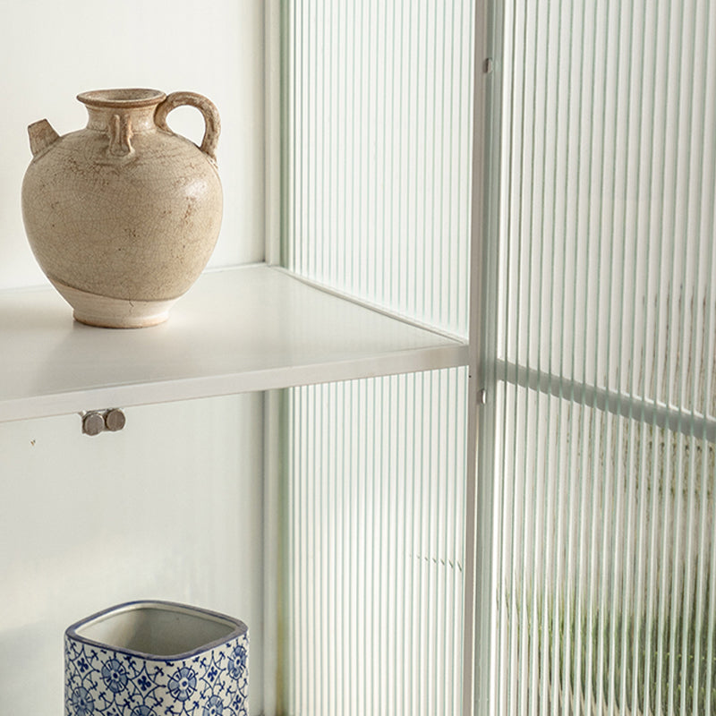 Puerto de vidrio de mesa de buffet de metal de estilo moderno para sala de estar