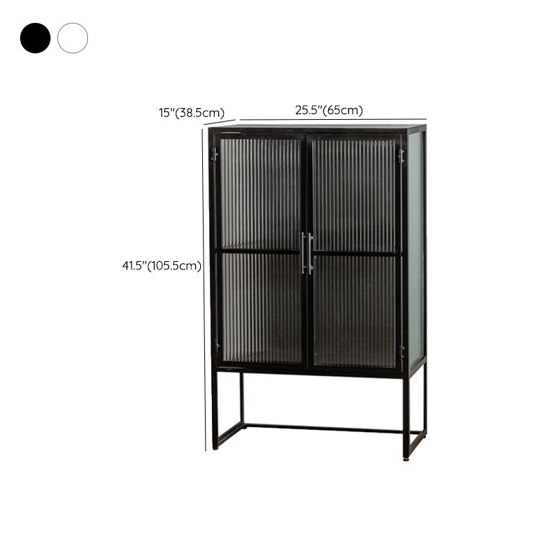 Puerto de vidrio de mesa de buffet de metal de estilo moderno para sala de estar