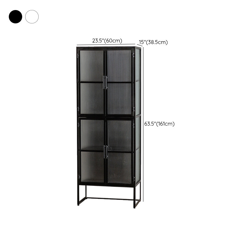 Puerto de vidrio de mesa de buffet de metal de estilo moderno para sala de estar