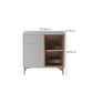 Adjustable Shelving Buffet Stand Engineered Wood Sideboard Cabinet with LED Lights