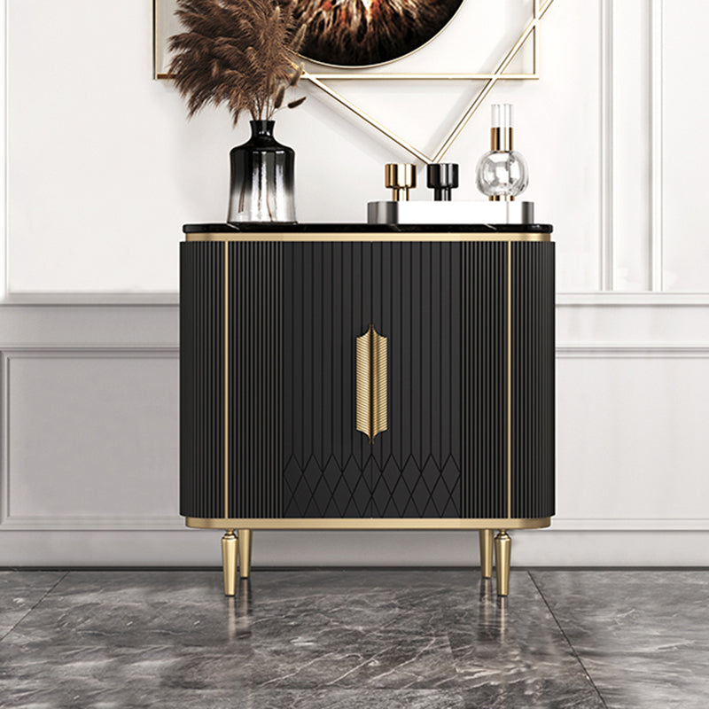 Mesa del aparador de almacenamiento de mármol de lado Glam Sideboard con puertas para el comedor