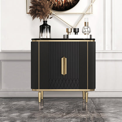 Mesa del aparador de almacenamiento de mármol de lado Glam Sideboard con puertas para el comedor