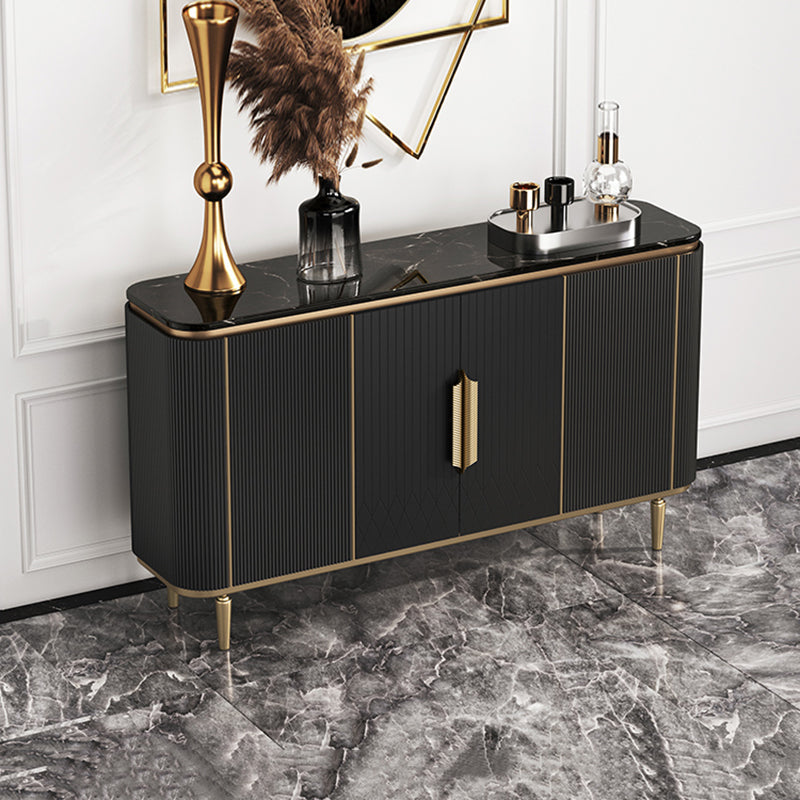 Mesa del aparador de almacenamiento de mármol de lado Glam Sideboard con puertas para el comedor