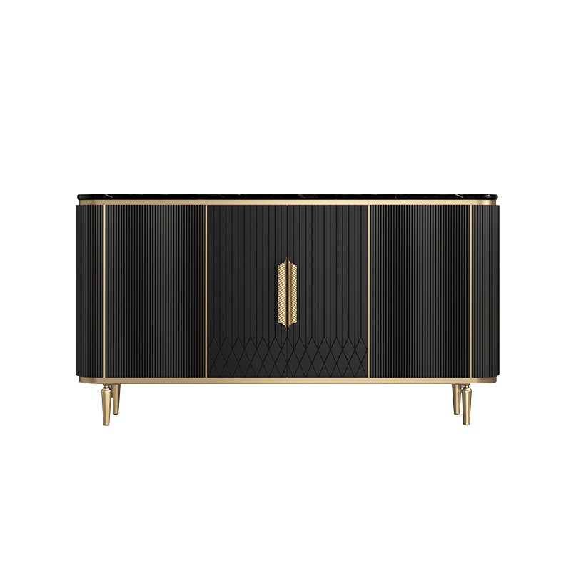 Mesa del aparador de almacenamiento de mármol de lado Glam Sideboard con puertas para el comedor