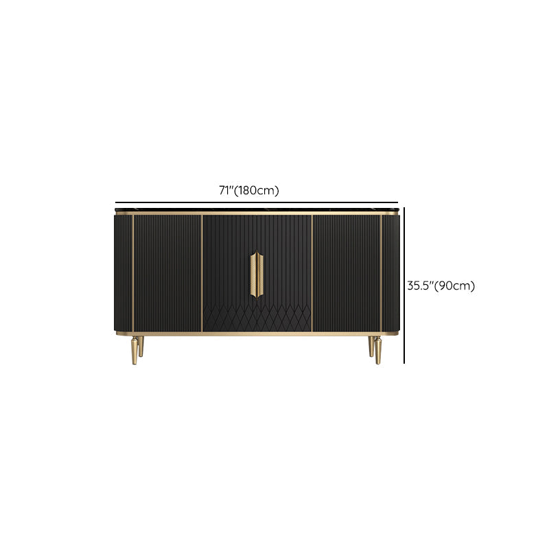 Mesa del aparador de almacenamiento de mármol de lado Glam Sideboard con puertas para el comedor