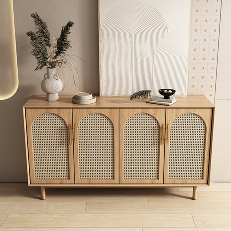 Cabinetes marrones contemporáneos Mesa de buffet de madera maciza para sala de estar