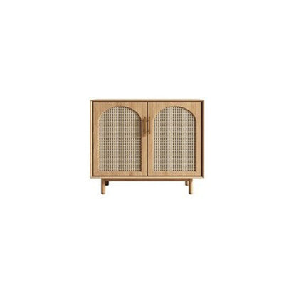 Cabinetes marrones contemporáneos Mesa de buffet de madera maciza para sala de estar