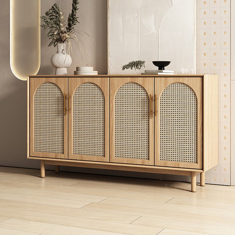 Cabinetes marrones contemporáneos Mesa de buffet de madera maciza para sala de estar