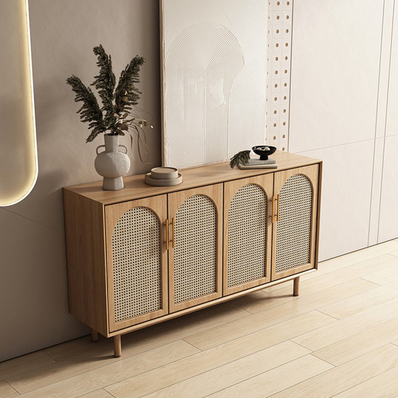 Cabinetes marrones contemporáneos Mesa de buffet de madera maciza para sala de estar