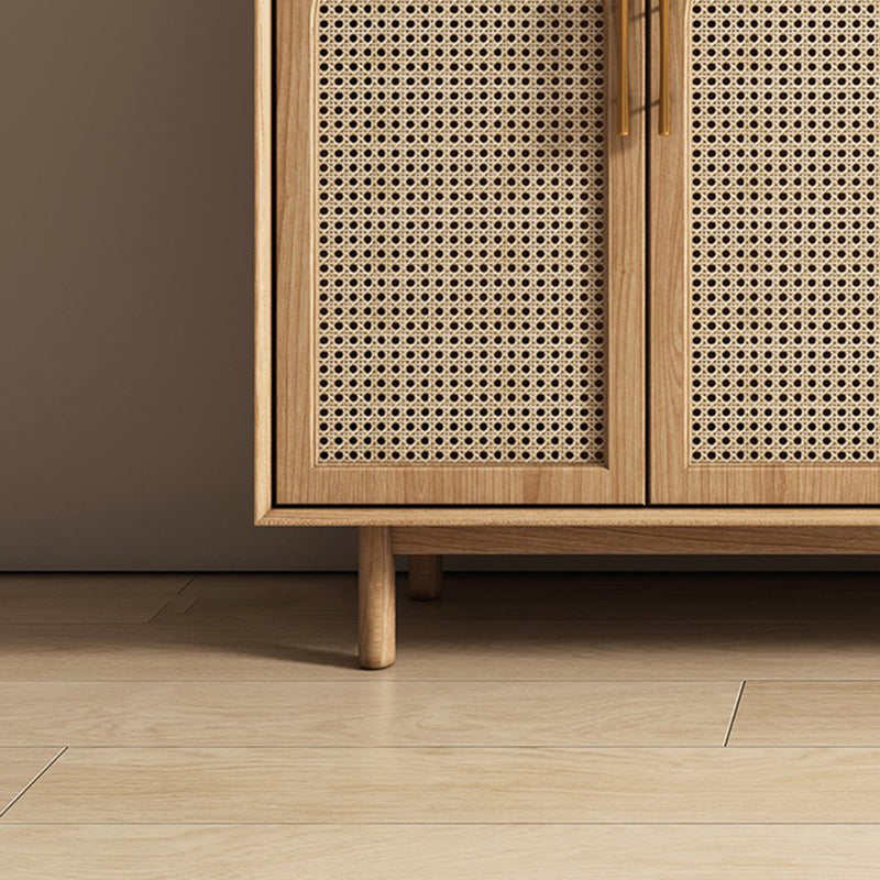 Cabinetes marrones contemporáneos Mesa de buffet de madera maciza para sala de estar