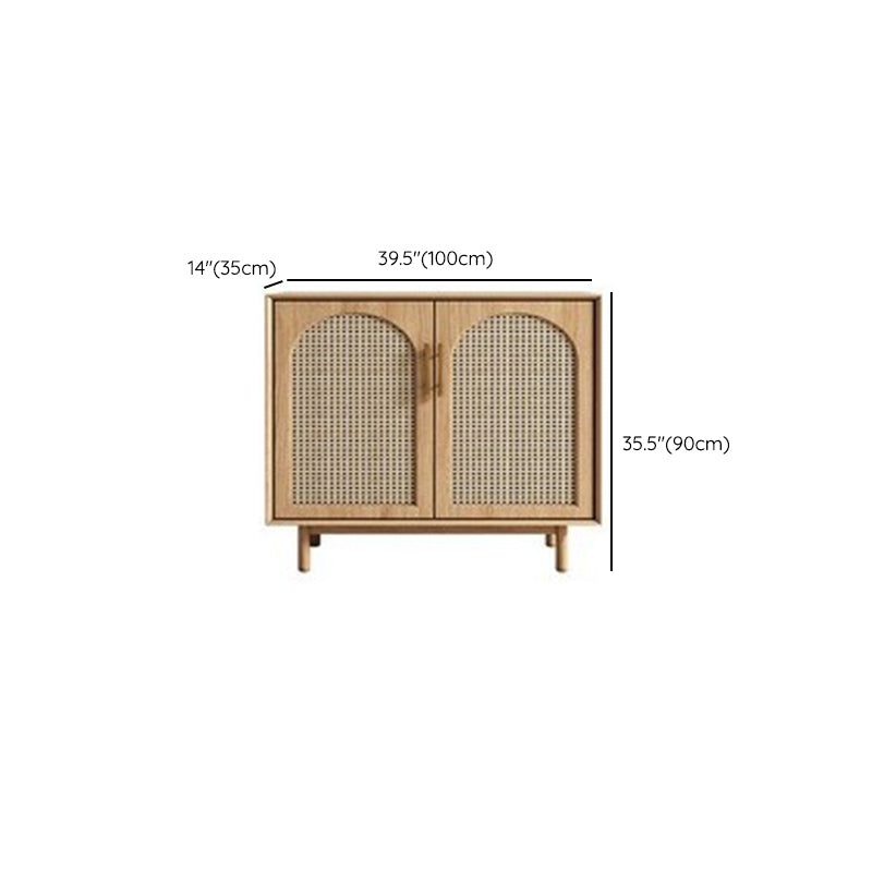 Cabinetes marrones contemporáneos Mesa de buffet de madera maciza para sala de estar
