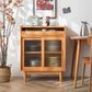 Modern Style Cabinets Storage Credenza Solid Wood Buffet Sideboard with 1-Drawer
