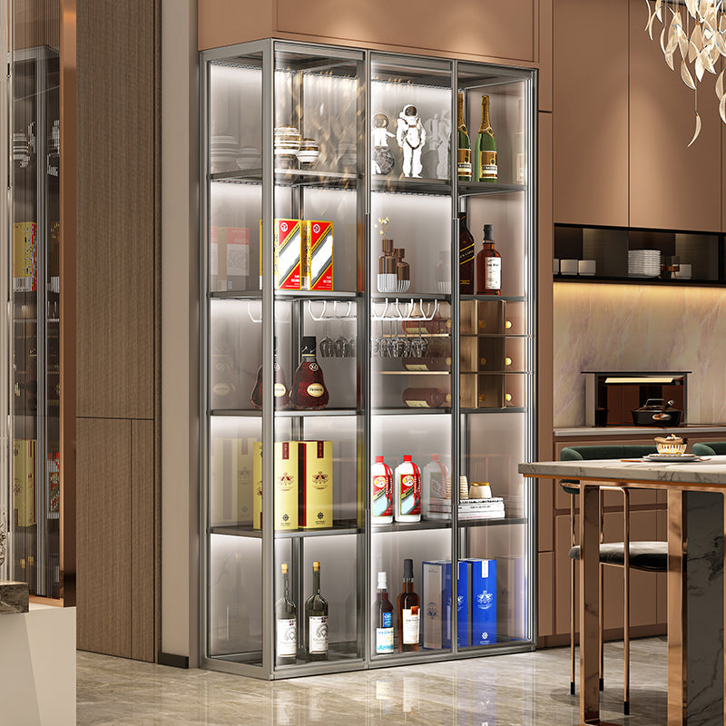 Armadio in metallo in metallo contemporaneo porte in vetro armadio per sala da pranzo