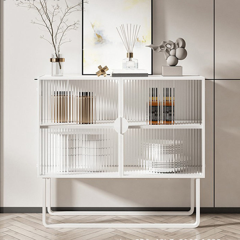 Curio Curio Curio Cabinet in metallo Porte in vetro armadio con 2 porte per soggiorno