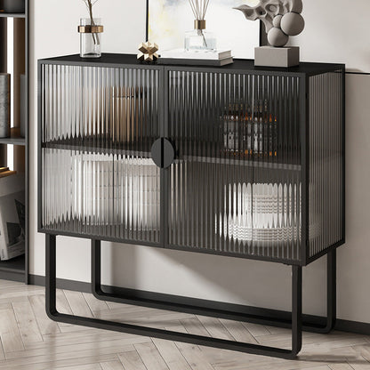Curio Curio Curio Cabinet in metallo Porte in vetro armadio con 2 porte per soggiorno