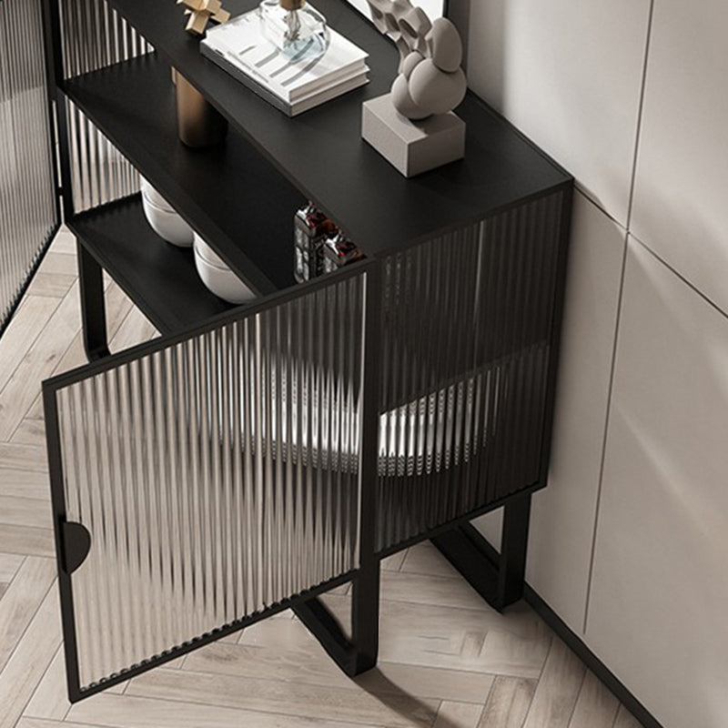 Curio Curio Curio Cabinet in metallo Porte in vetro armadio con 2 porte per soggiorno