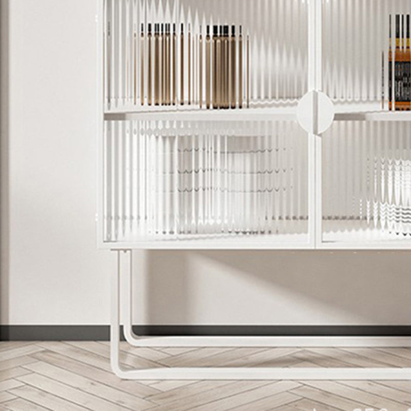 Curio Curio Curio Cabinet in metallo Porte in vetro armadio con 2 porte per soggiorno