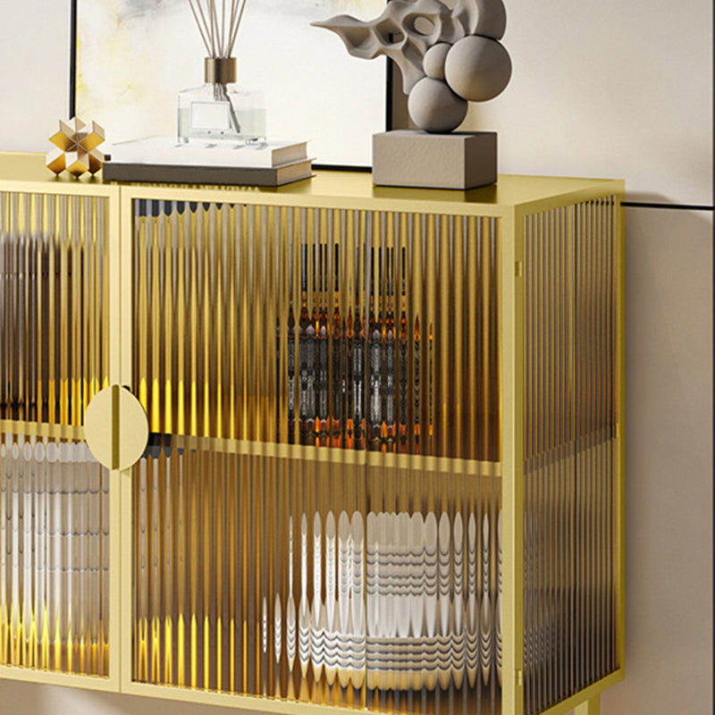 Curio Curio Curio Cabinet in metallo Porte in vetro armadio con 2 porte per soggiorno