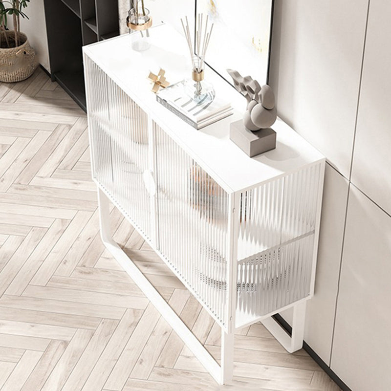 Curio Curio Curio Cabinet in metallo Porte in vetro armadio con 2 porte per soggiorno