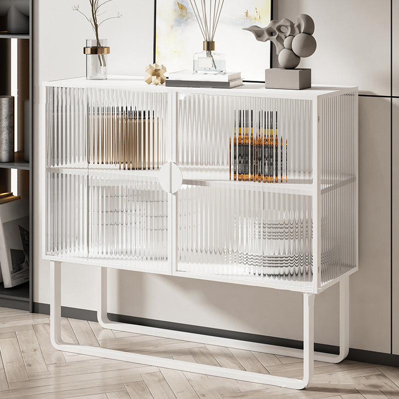 Curio Curio Curio Cabinet in metallo Porte in vetro armadio con 2 porte per soggiorno