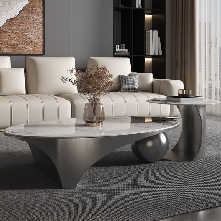 27 "White White contemporanee in ardesia gloss tavolo da cocktail caffè