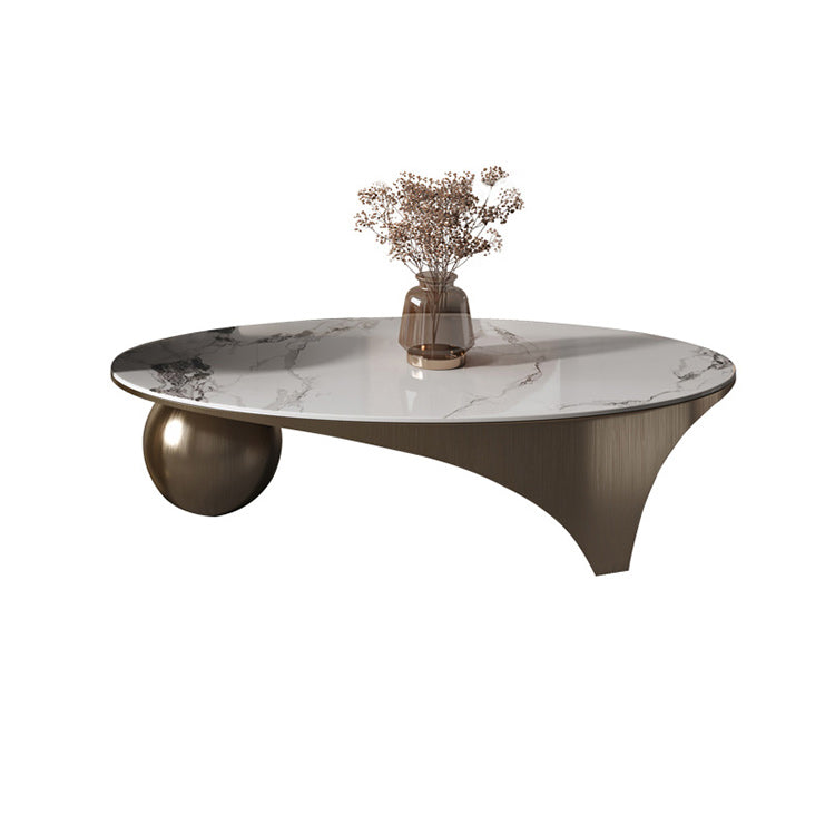 27 "breit weiße zeitgenössische Schieferglanzkaffee Cocktailtisch beenden