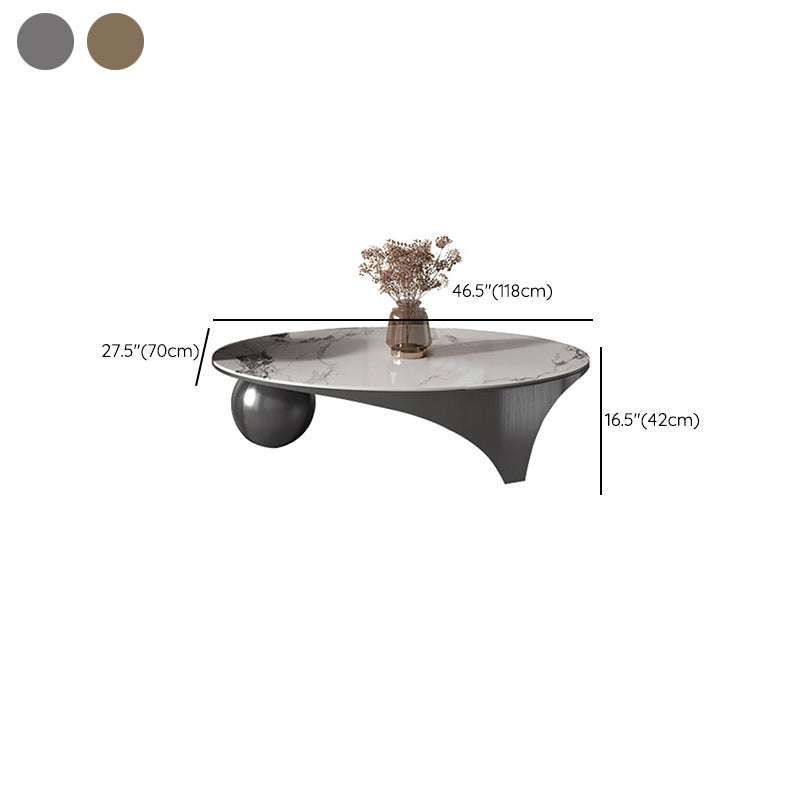 27 "breit weiße zeitgenössische Schieferglanzkaffee Cocktailtisch beenden