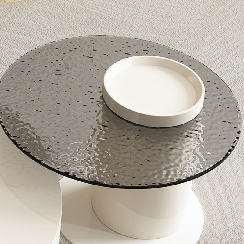 Wit eigentijdse houten ronde koffiecocktailtafel met opslag