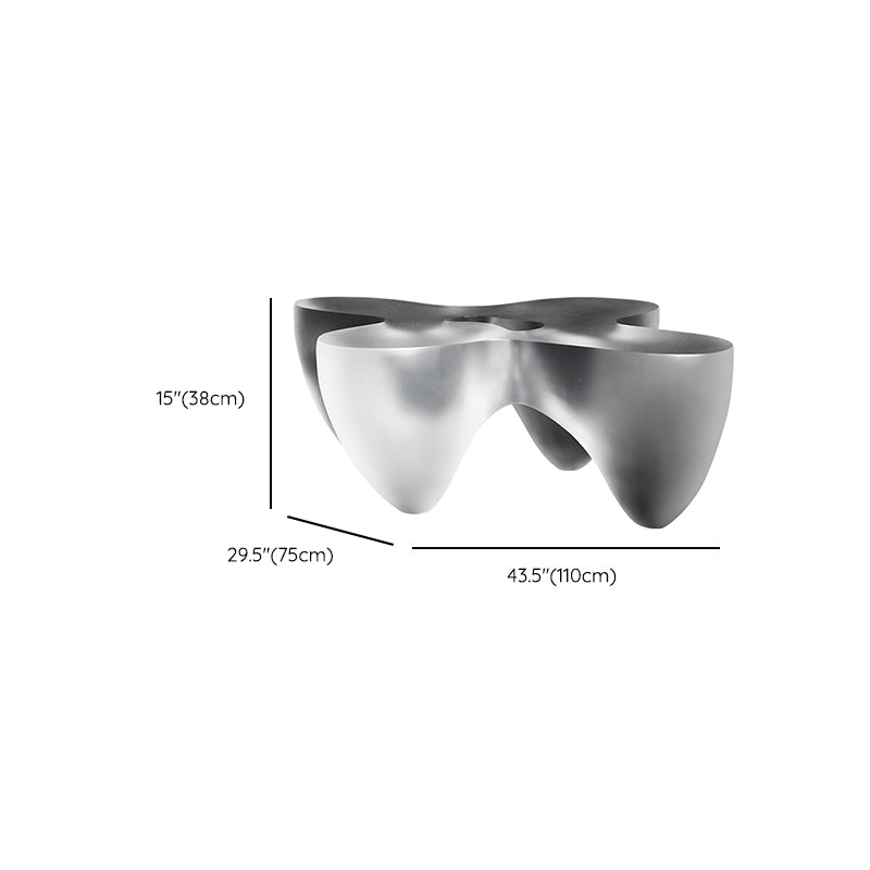 3 Legs Clear Contemporary Acrylic Single Coffee Cocktail Table Clearhalo 'Coffee & Accent Tables' 'Coffee Tables' 'coffee_tables' 'furn' 'furn_coffee_tables' 'Furniture' 'Living Room Furniture' 7829190