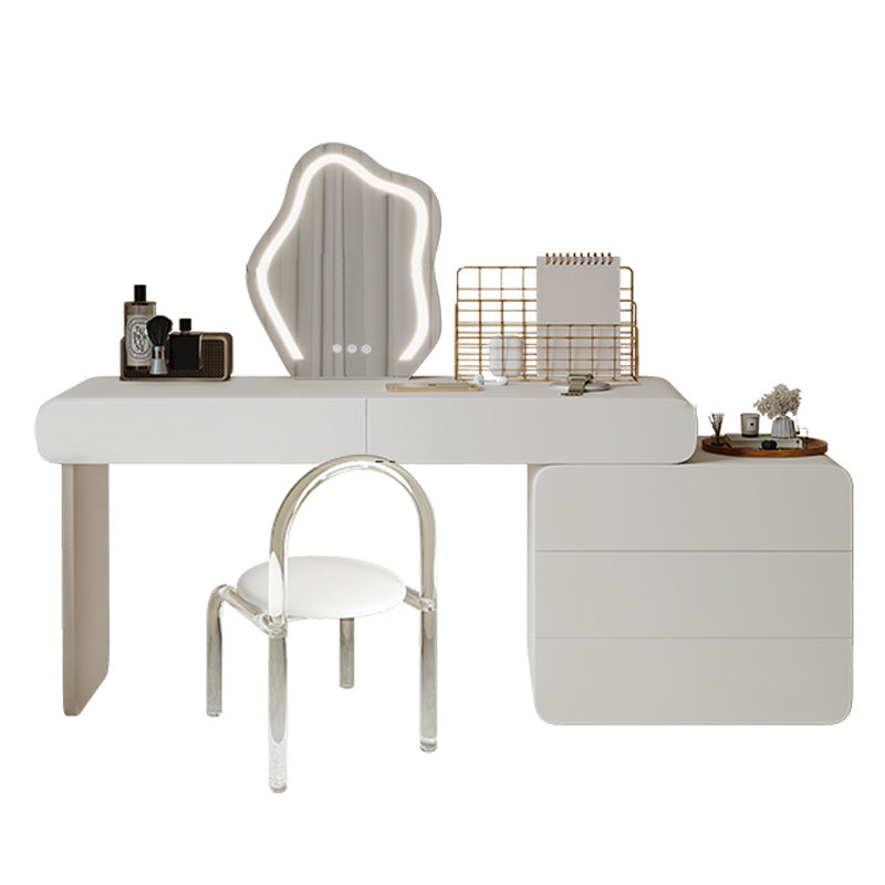 Brachette de vanité en bois à chambre à coucher éclairé blanc éclairé blanc contemporain