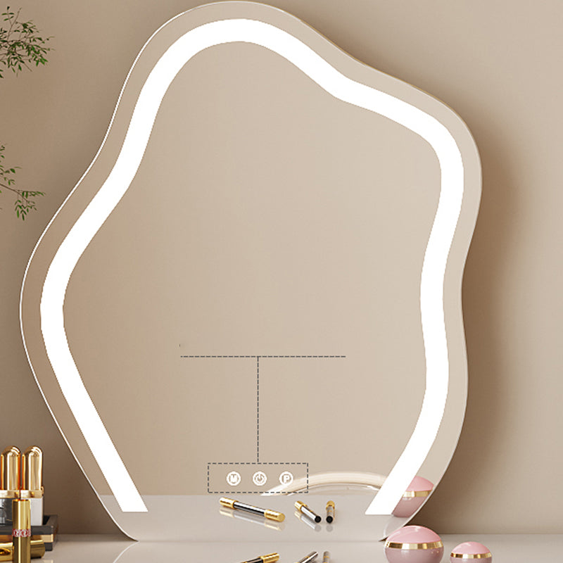 Brachette de vanité en bois à chambre à coucher éclairé blanc éclairé blanc contemporain