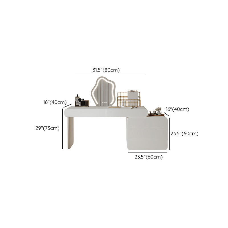 Brachette de vanité en bois à chambre à coucher éclairé blanc éclairé blanc contemporain