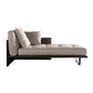 Wood and Leather Frame Cushioned Chaise Lounge Couch - 66.9" W Clearhalo 'Chairs & Seating' 'Chaise Lounge' 'chaise_lounge' 'furn' 'furn_chaise_lounge' 'Furniture' 'Living Room Furniture' 7829325