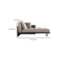Wood and Leather Frame Cushioned Chaise Lounge Couch - 66.9" W Clearhalo 'Chairs & Seating' 'Chaise Lounge' 'chaise_lounge' 'furn' 'furn_chaise_lounge' 'Furniture' 'Living Room Furniture' 7829328